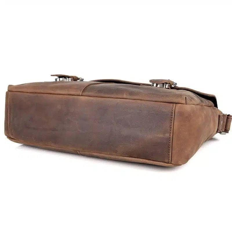 Äkta läder vintage axelväska
