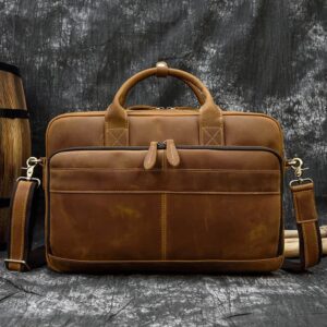 Äkta läder vintage-stil herr axelremsväska