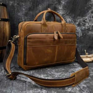 Äkta läder vintage-stil herr axelremsväska