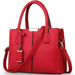 sac à main bandoulière Röd en cuir sur fond Vit