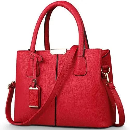 sac à main bandoulière Röd en cuir sur fond Vit