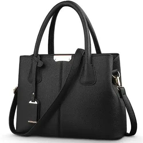 sac à main bandoulière Svart en cuir sur fond Vit