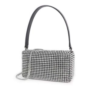 sac bandoulière en cuir et strass sur fond Vit