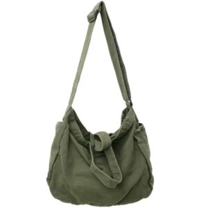 Sac bandoulière large Färg kaki sur un fond Vit