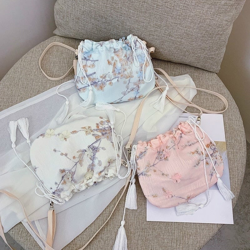 Blommig handväska för kvinnor