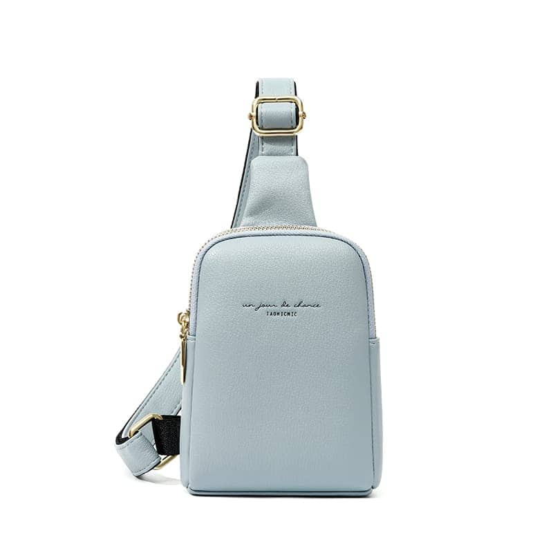petit Sac bandoulière en cuir synthétique Blå ciel sur fond Vit
