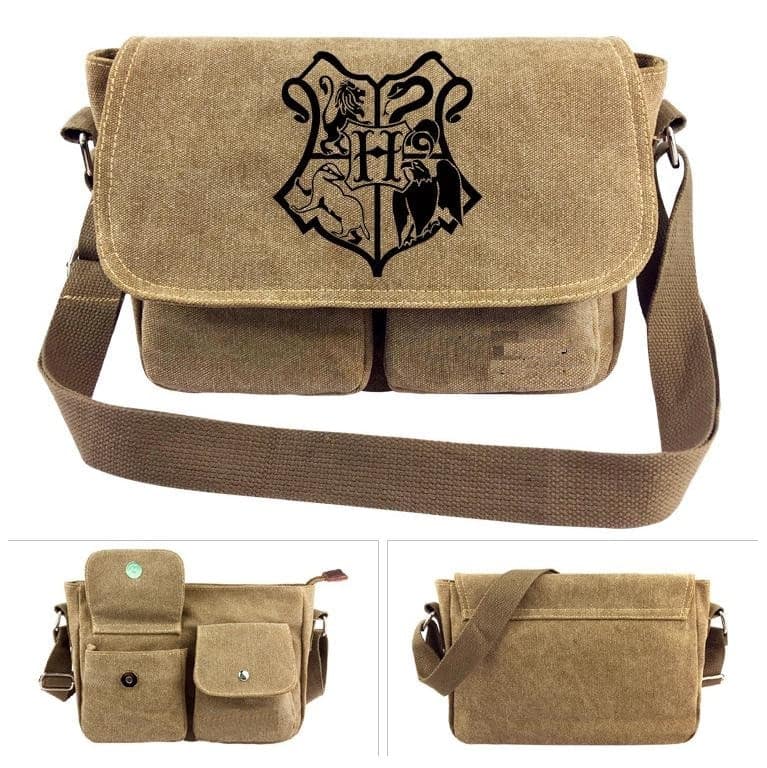 Harry Potter canvas axelremsväska de fyra husen