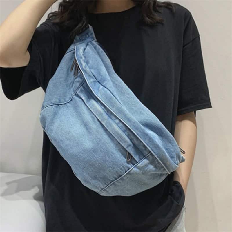Jeans axelremsväska