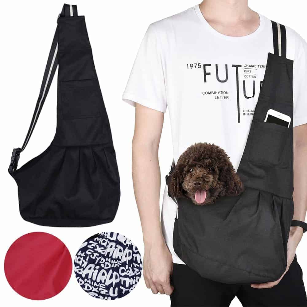 Justerbar axelväska för hund