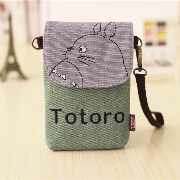 Liten axelremsväska i jeans Totoro