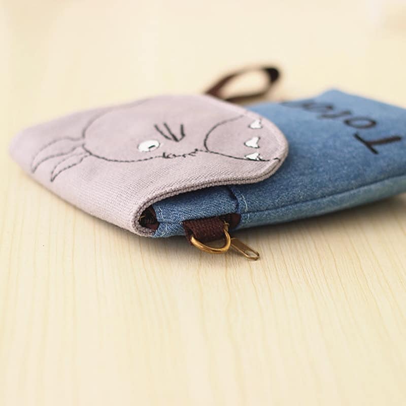 Liten axelremsväska i jeans Totoro