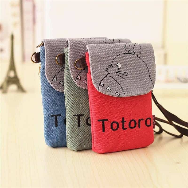 Liten axelremsväska i jeans Totoro