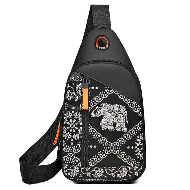 Petit sac bandoulière en nylon style bohème (3)