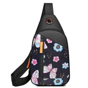 Petit sac bandoulière en nylon style bohème (7)