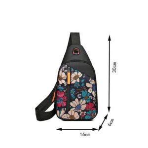 Liten axelväska i nylon i bohemisk stil
