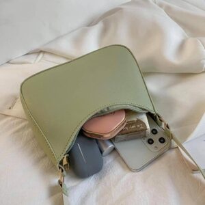 Liten retro handväska i syntetläder för kvinnor