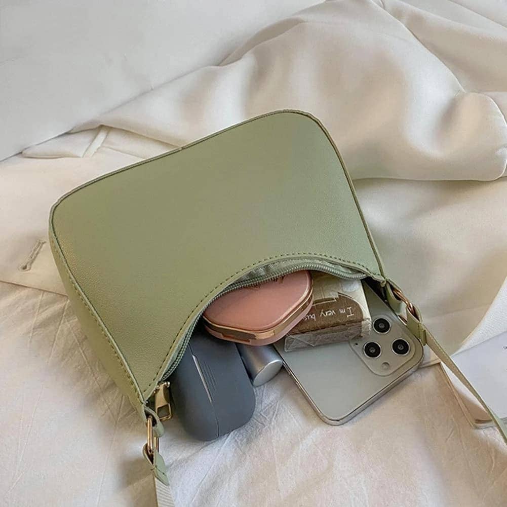 Liten retro handväska i syntetläder för kvinnor