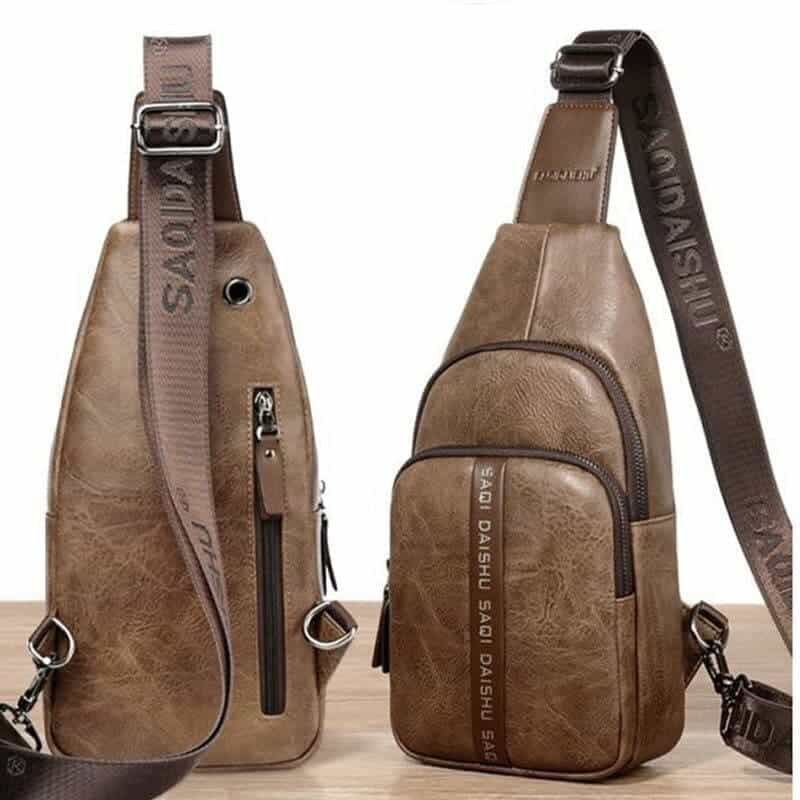 Liten unisex ryggsäck i syntetläder