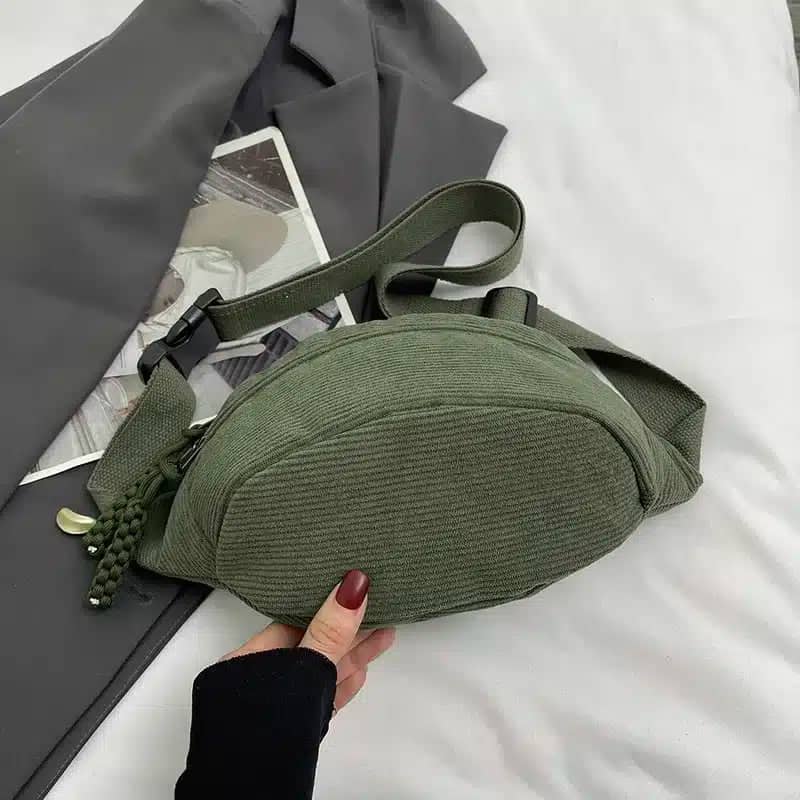 Manchestertyg midjeväska crossbody