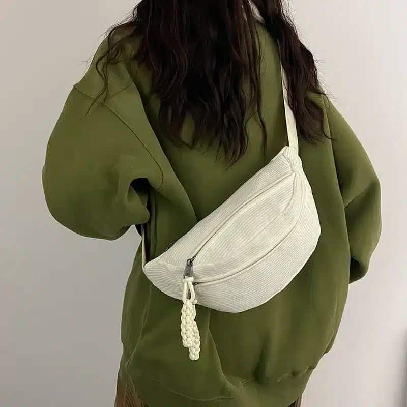 Manchestertyg midjeväska crossbody