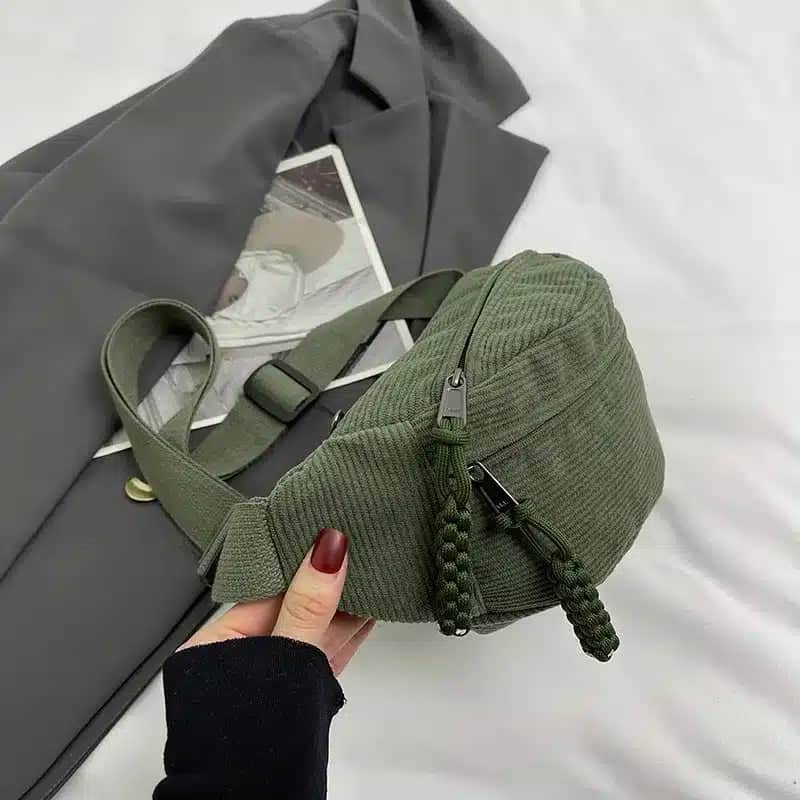 Manchestertyg midjeväska crossbody