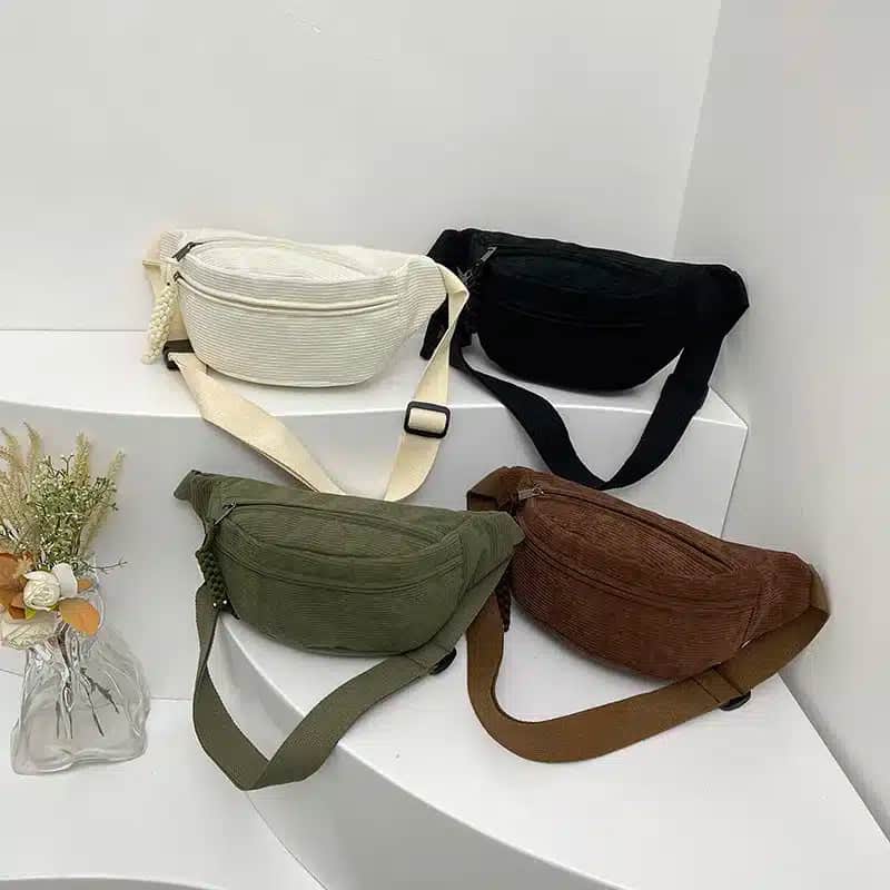 Manchestertyg midjeväska crossbody