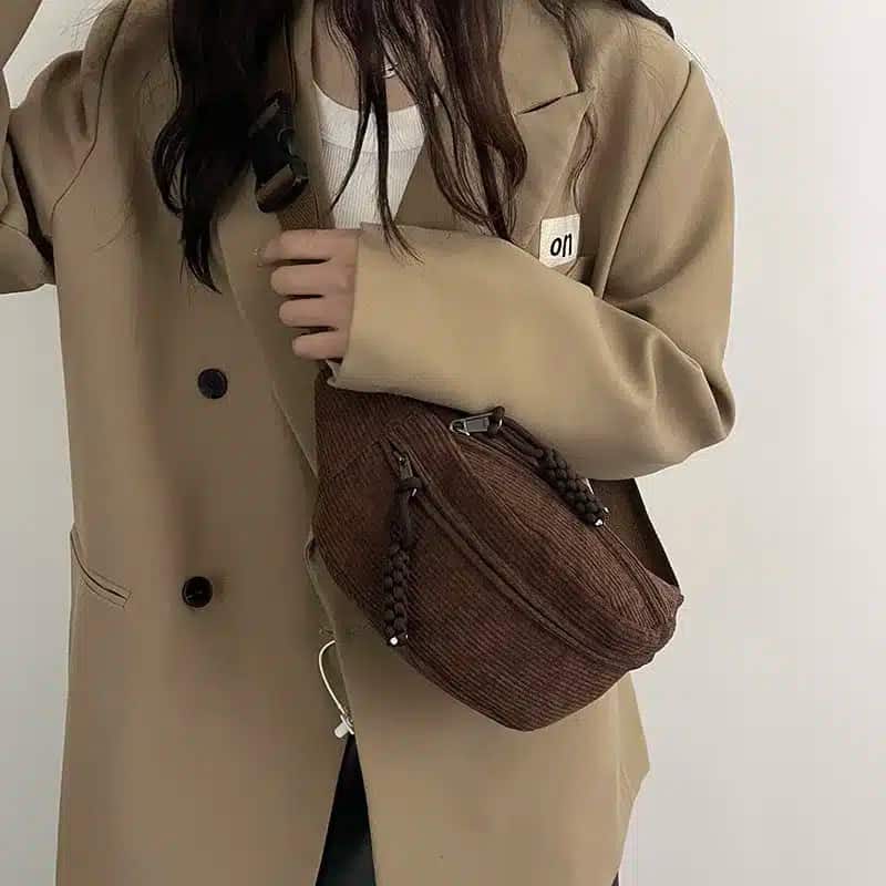 Manchestertyg midjeväska crossbody
