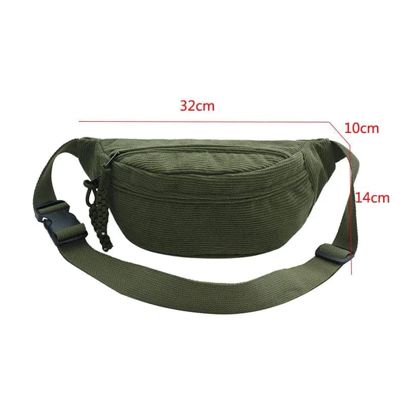 Manchestertyg midjeväska crossbody