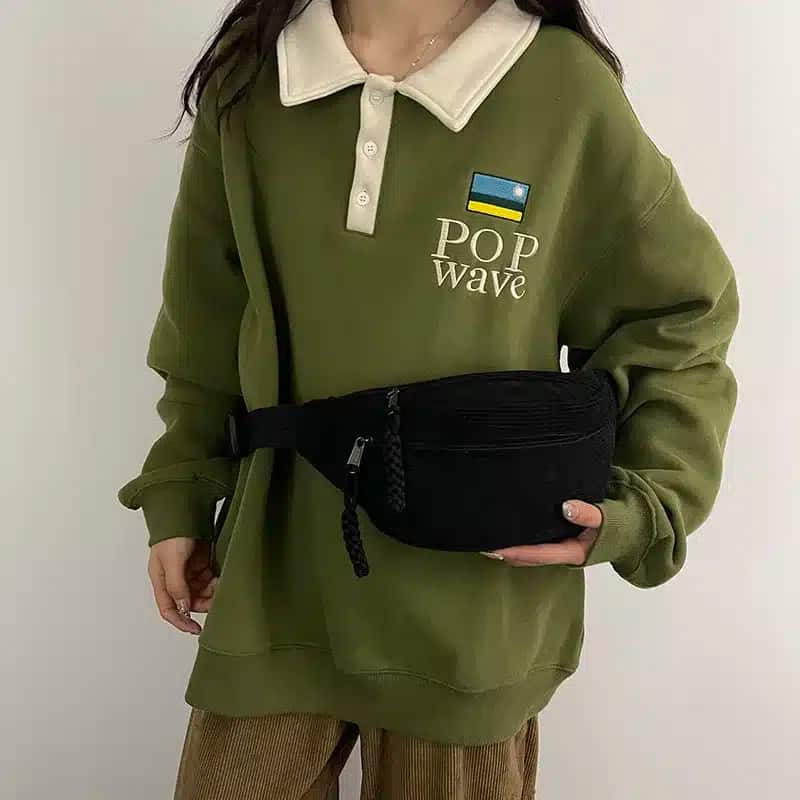 Manchestertyg midjeväska crossbody