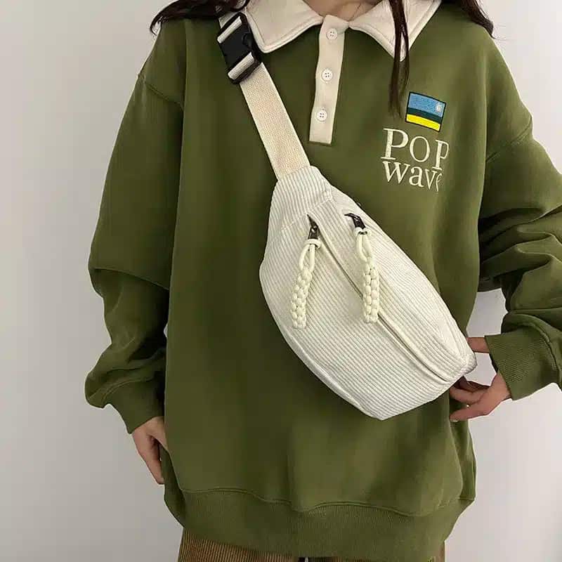 Manchestertyg midjeväska crossbody