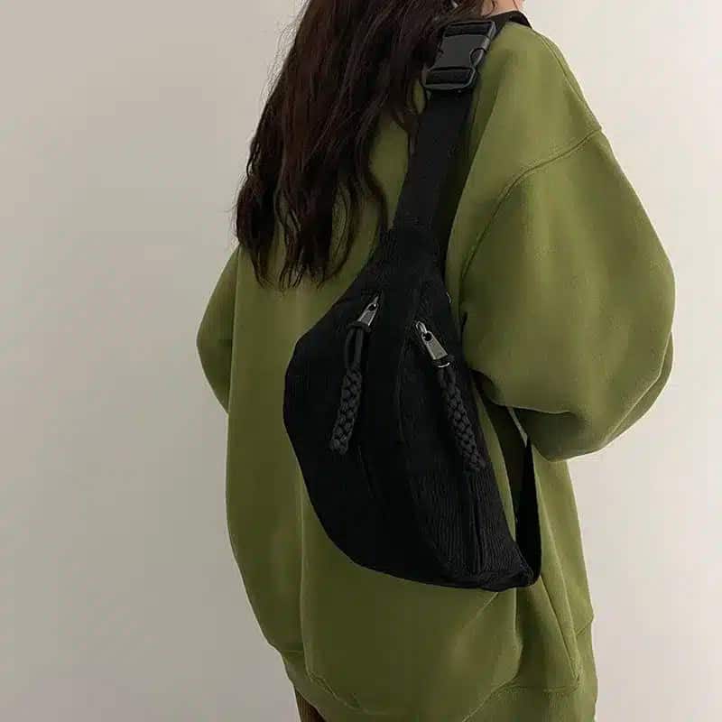 Manchestertyg midjeväska crossbody