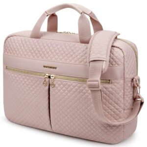 Sac rose à bandoulière pour ordinateur rose avec 2 poches à l'avant zips dorés sur fond Vit