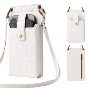 Smartphone-väska med krokodilmönster och spegel