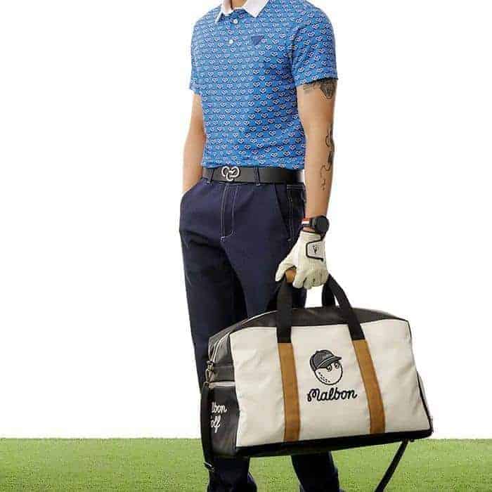 Syntetläder axelrems golfväska