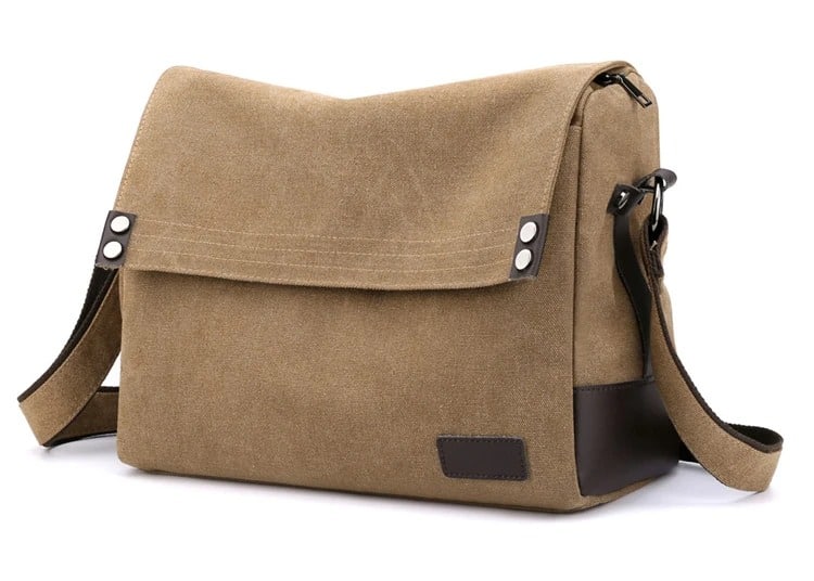 Vintage canvas messenger bag för män
