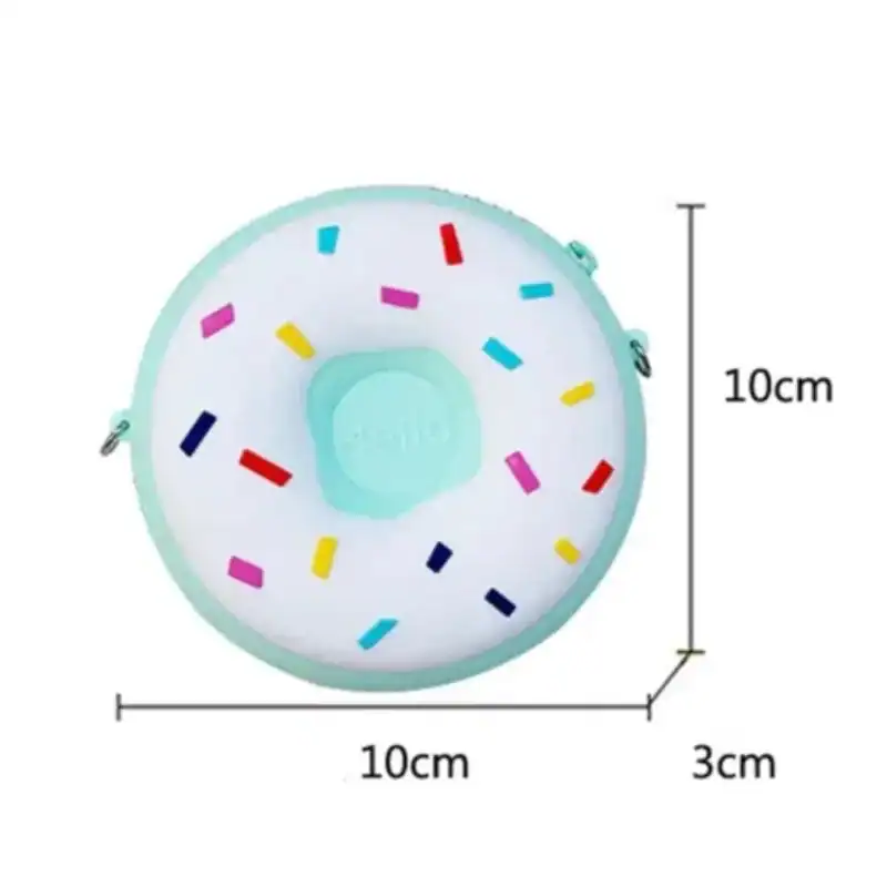 Barnväska i form av donut med färgglada konfettier, 10x10 cm.