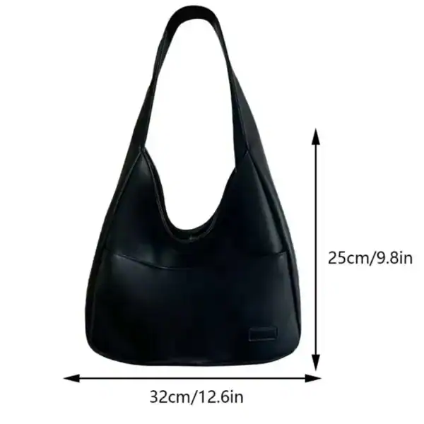 Brun hobo shoppingväska, storlek 32x25 cm, läderliknande material.